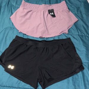 2-Under Armour Women’s Skort - L & Black Lightweight Running Shorts - XL